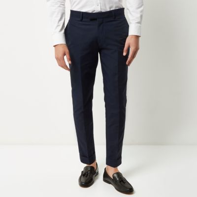 Blue skinny fit trousers